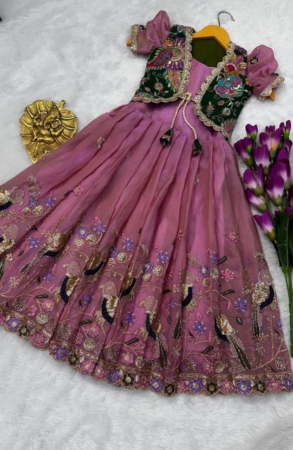 kids koti gown silk Pink Kids garments wholesale market in Bangalore